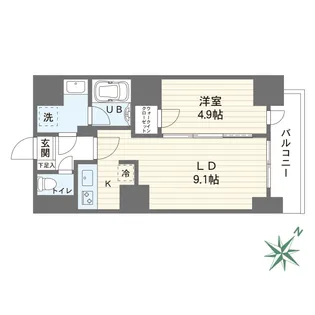 プライムネクサス大鳥居 Bell Court【1階】の間取り