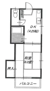 クローバーハイツ【2階】の間取り