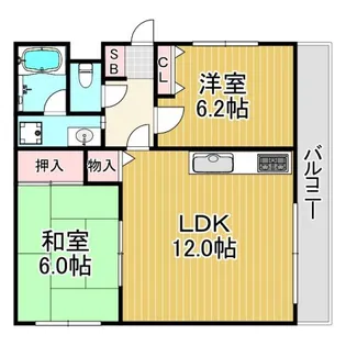 夙川大谷ハウス【3階】の間取り
