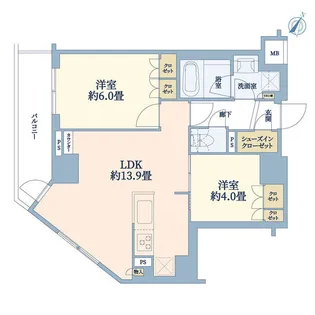 グローリオ明大前【4階】の間取り