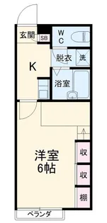 パレスカーマ【1階】の間取り