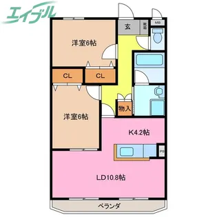 ハイツビオラ【2階】の間取り