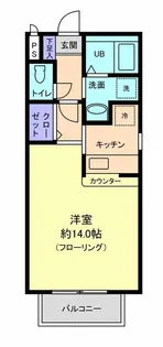 グラビスコート【1階】の間取り