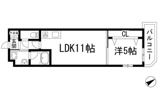 グランツ石橋【3階】の間取り
