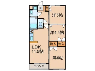 ミヤビヒルズ大泉学園B【3階】の間取り