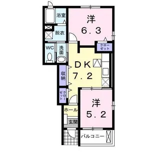 プリティーハウス【1階】の間取り