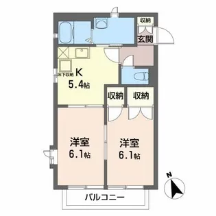ドミール南光台【1階】の間取り