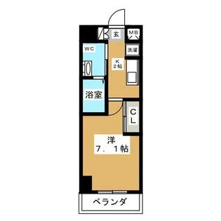 ライブコート千種【3階】の間取り