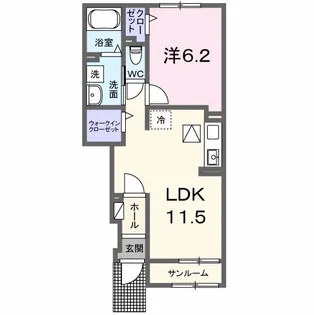ビバーチェ KII【1階】の間取り