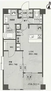 デュオスカーラ西麻布タワーEAST【8階】の間取り