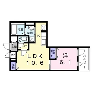 クラルテ目白【1階】の間取り