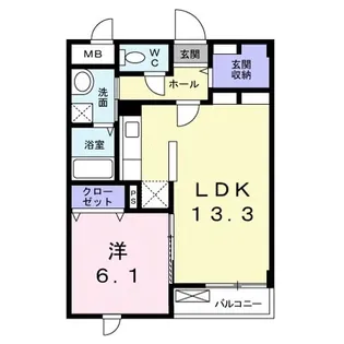 グランシェーネ【1階】の間取り