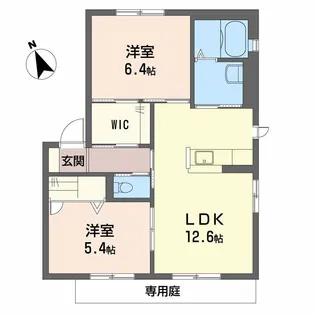 シェソア B【1階】の間取り