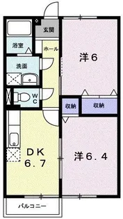 ハイツ小笹台【1階】の間取り
