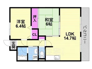 ファーストコート住道【4階】の間取り
