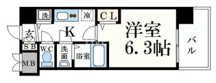 プレサンス京都五条天使突抜【3階】の間取り