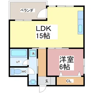フェルティ二の宮【1階】の間取り