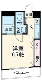 K.M BLDG【6階】の間取り