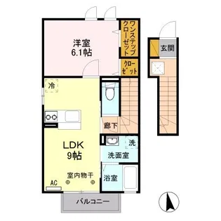 ヴィラ・ウッズ 2番館【2階】の間取り