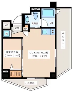 クリークス代沢【5階】の間取り