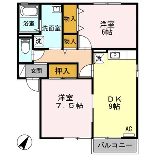 ベルカント【1階】の間取り