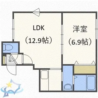 HARUSAKU行啓通【3階】の間取り