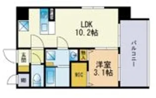 FERIO博多駅南【6階】の間取り