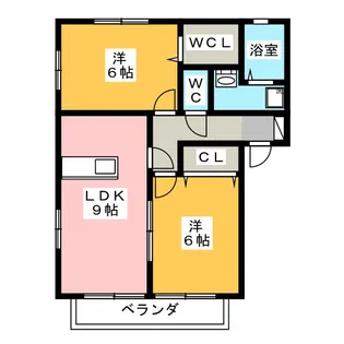 グランフィオーレA B【2階】の間取り