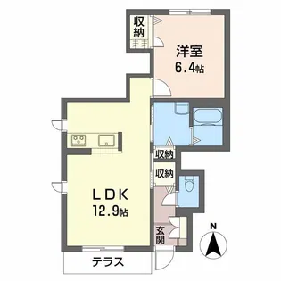ゼーゲンハイム【1階】の間取り