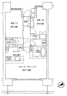 パークホームズ松戸駅前レジデンス【6階】の間取り