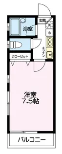 賃貸ハイツ【1階】の間取り