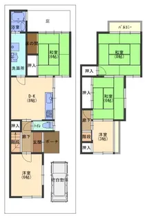 京都府宇治市小倉町南浦【一戸建】の間取り