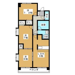 グリーンヒル八柱【6階】の間取り
