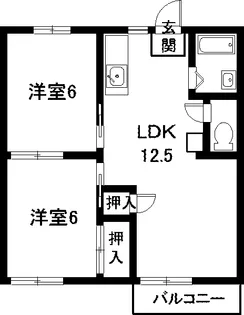 タウニー 新栄【2階】の間取り