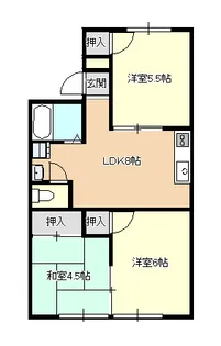 メゾン虫明【1階】の間取り