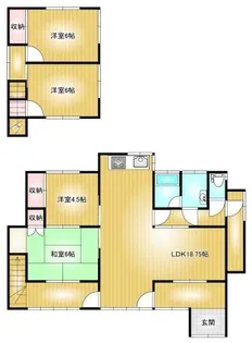 岡山県倉敷市玉島柏島【一戸建】の間取り