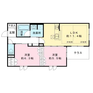 ウィステリア T【1階】の間取り