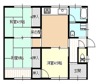 岡山県玉野市槌ケ原【一戸建】の間取り
