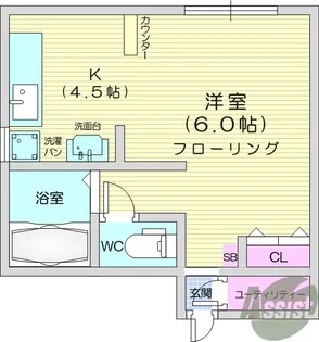 コーポABE 4 1F【1階】の間取り