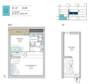 AUBE虎ノ門 オーブ虎ノ門の間取り