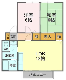 サンビレッジ川合A【2階】の間取り