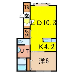 タウンズ緑が丘A【1階】の間取り