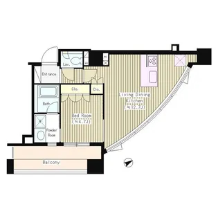 シティカレント南青山【12階】の間取り