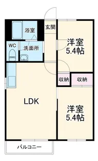 サンモール柳川 A【2階】の間取り