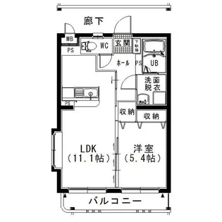 ディアコート清音【2階】の間取り