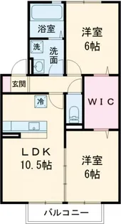 エクレール美濃屋 D【2階】の間取り