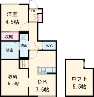 ラヴィーヌ中丸【1階】の間取り