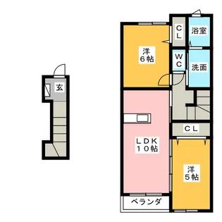 マーシャルA【2階】の間取り