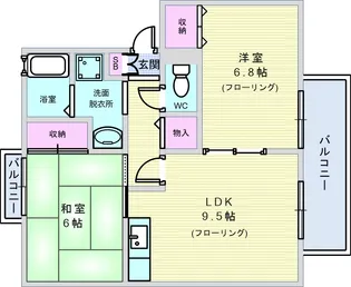 セントラルヴィレッジII【2階】の間取り