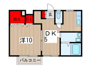 パールハイツB【2階】の間取り